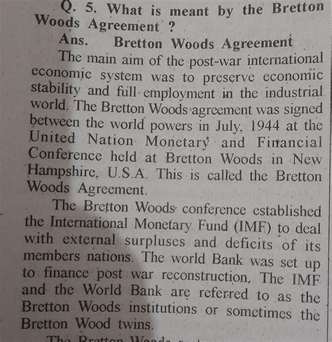what is the Bretton woods agreements - Brainly.in