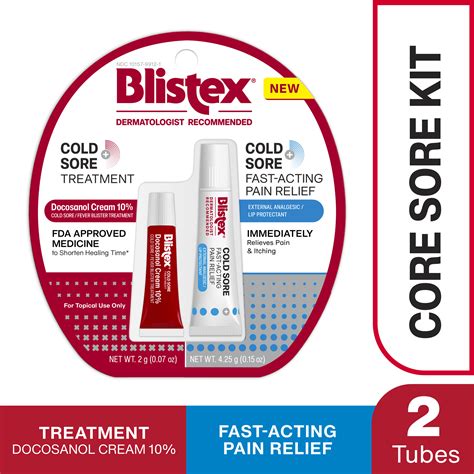 Blistex Cold Sore Kit – Cold Sore/Fever Blister Docosanol Cream ...