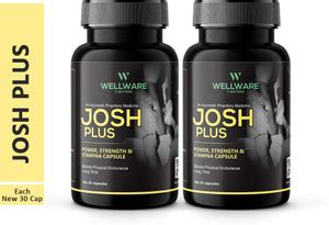 WELLWARE 100% Ayurvedic Josh Plus stamina , Power & Timing for Men (60 ...