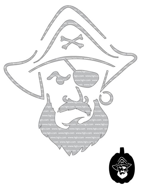 Pirate (Pumpkin Stencil - Pumpkin Pattern - Pumpkin Template - Jack-o ...
