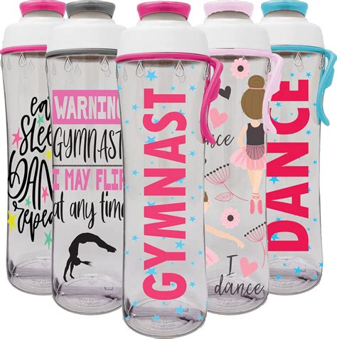 Amazon.com: 50 Strong Dance & Gymnastics Water Bottles with Chug Cap ...