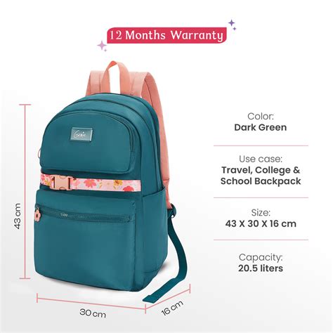 Buy Genie Maple 21L Dark Green Laptop Backpack Online