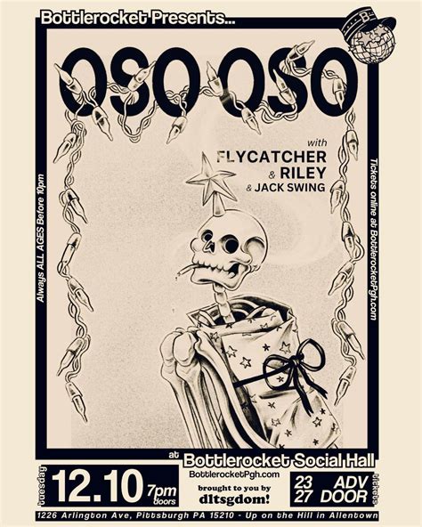 Oso Oso w/ Flycatcher + Riley! + Jack Swing at Bottlerocket Social Hall ...