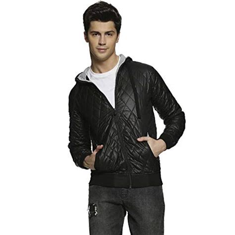 Buy Campus Sutra Men's Black Quilted Puffer Jacket with Zip-Closure for ...