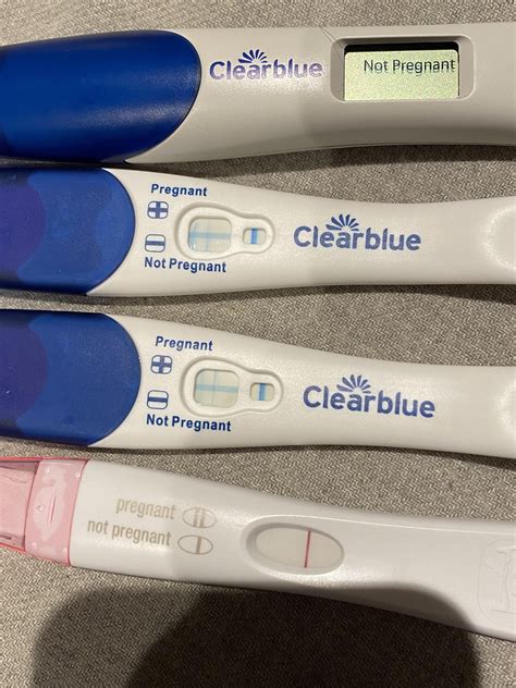 Positive and negative pregnancy test, so I took 2 clearblue tests in ...