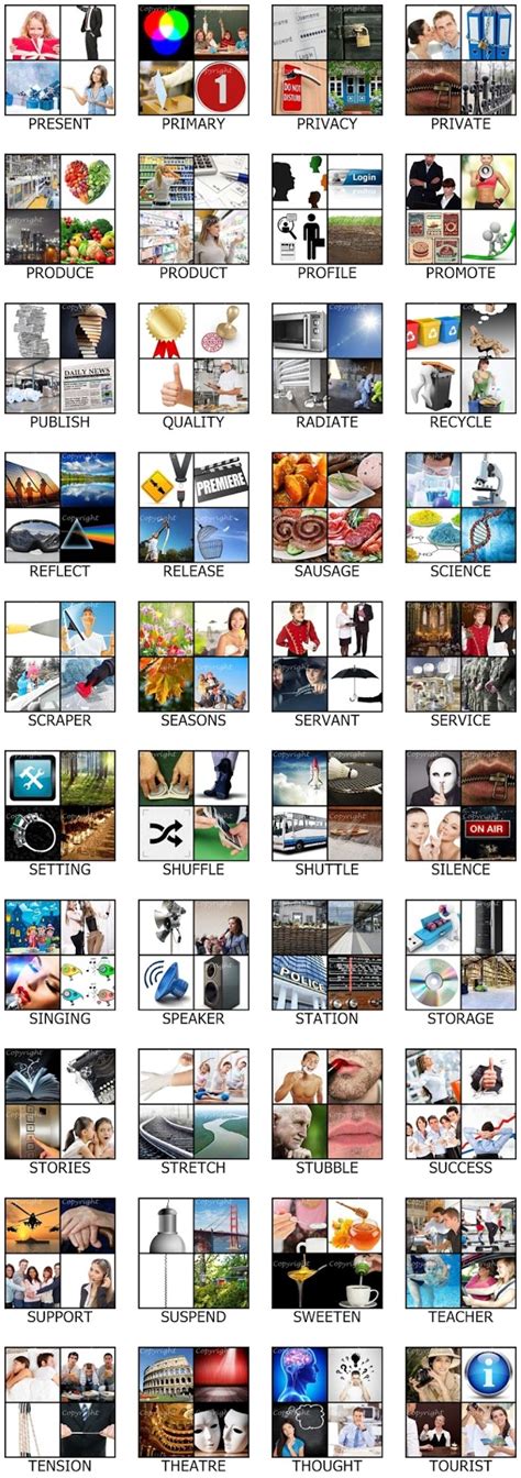 7 Letters Part 4 - 4 Pics 1 Word Answers