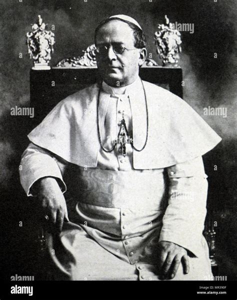 Photographic portrait of Pope Pius XI (1857-1939) head of the Catholic ...