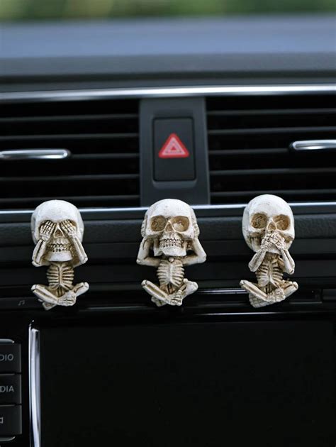 3pcs Skull Design Car Ornament | SHEIN USA