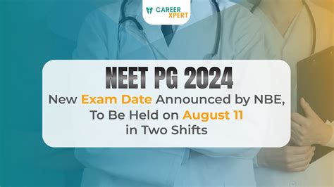 NEET PG 2024: New Exam Date Announced by NBE: To Be Held on August 11 ...