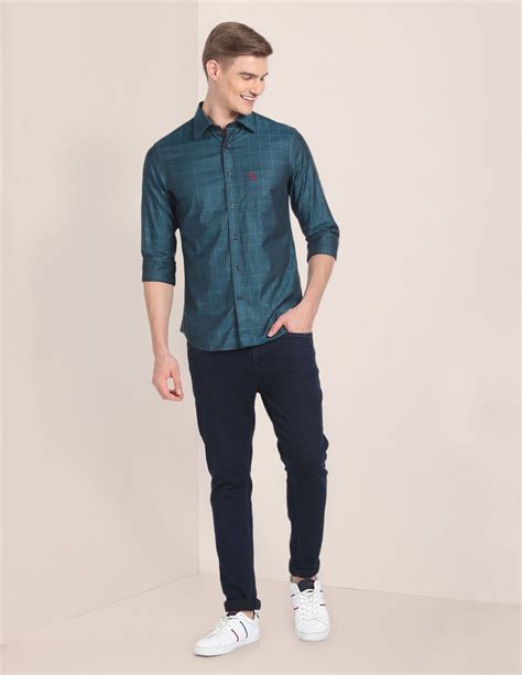 Windowpane Check Cotton Shirt – U.S. Polo Assn. India