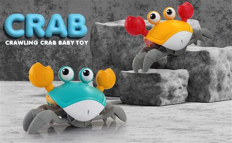 Buy NHR Crawling Crab Baby Musical Toy with LED Lights & Rechargeable ...