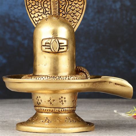 Buy Brass Superfine Shiv Ling - 6" - Budhshiv.com