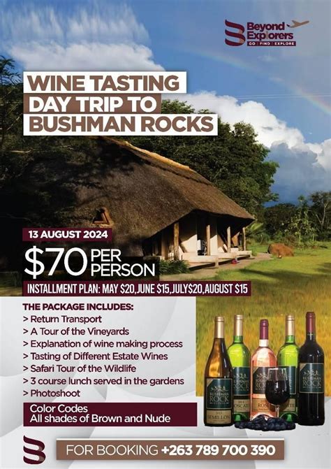Wine Tasting Day Trip to Bushman Rocks, Bushman Rock Safaris, Marondera ...