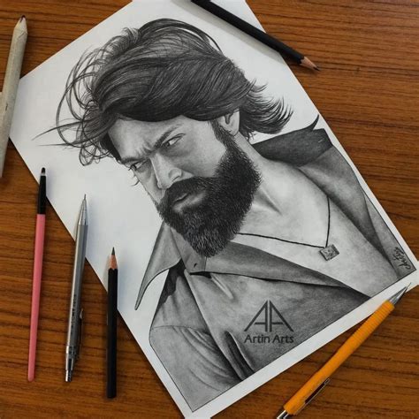 Sketch of KGF_Rocky_Yash | Pencil drawings easy, Artist sketches, Sketch videos