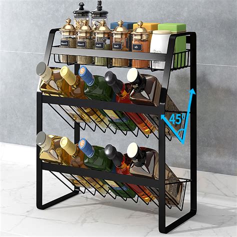 NK 3-Tier Spice Rack, Kitchen Cabinet Organizer Kitchen Storage Rack ...