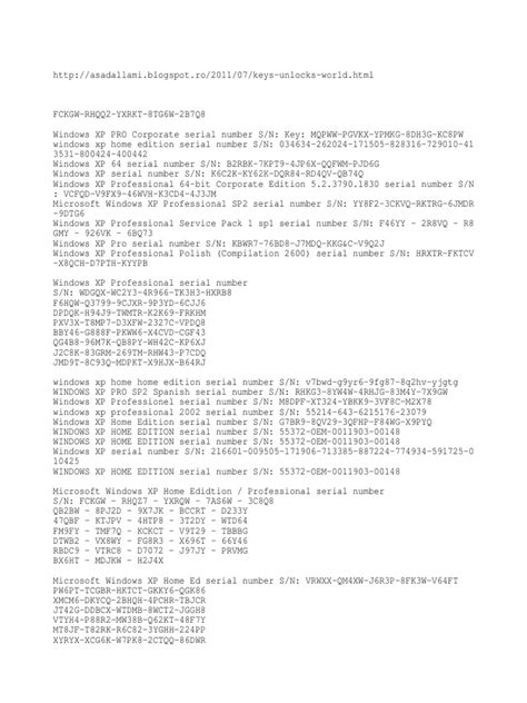 Image result for XP Windows Serial Number