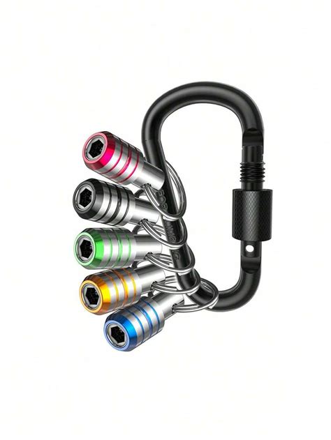 5Pcs Multi Color Drill Bit Holder 1/4inch Hex Shank Keychain Extension ...