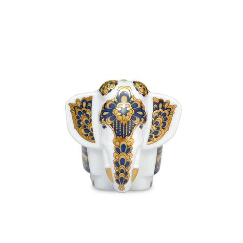 Luxury Elephant Tea Canister Blue - Noritake India