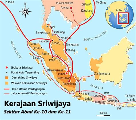 peta kerajaan sriwijaya hd