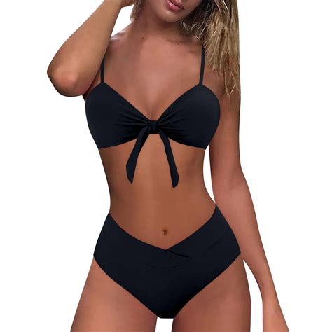 2 Piece Bikinis V-Neck for Women Women's Two Swimsuit High Waisted ...