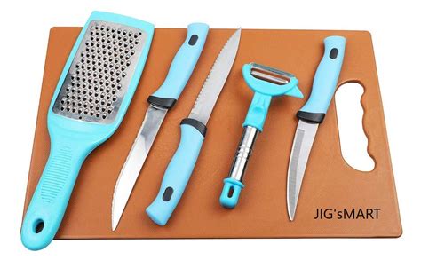 Buy JIG'sMART Kitchen Combo Knife Set with Chopping Board of 3 Pieces ...