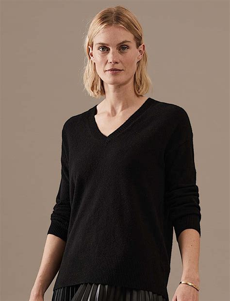 Buy Pure Cashmere V-Neck Relaxed Jumper at Marks & Spencer
