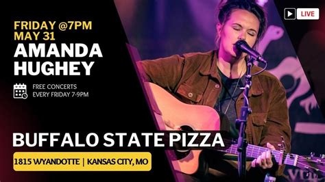 Amanda Hughey at Buffalo State Pizza on Friday, May 31 at 7PM, 1815 ...