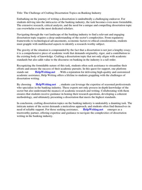 Banking Dissertation Topics 的图像结果
