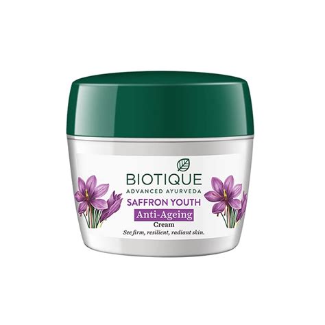 Biotique Saffron Youth Anti-Ageing Cream l 100% Pure Botanical Extracts ...