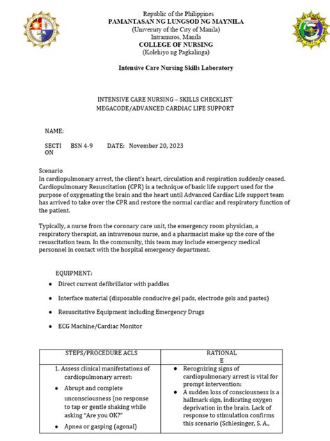 Image result for Pediatric ACLS Sample Code