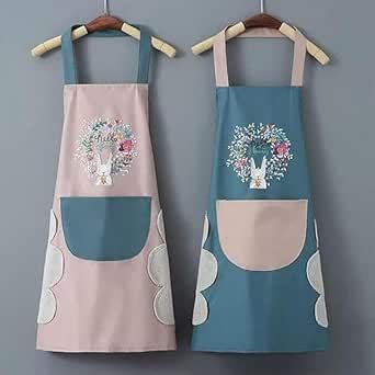 Buy ICONICGREEN Kitchen Apron for Women with Big Front Pocket Hand ...