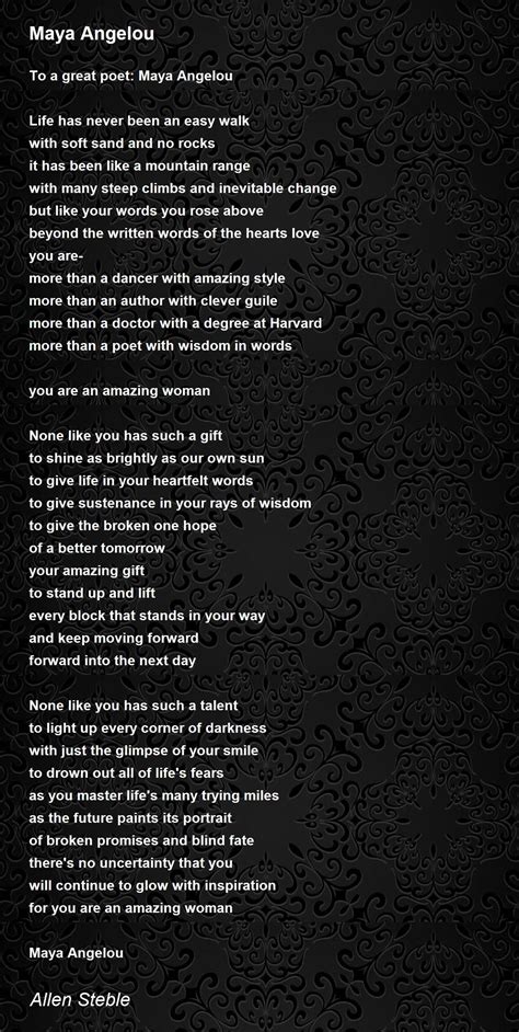 Motivational Poems Maya Angelou Still I Rise Maya Angelou Poem #3 By