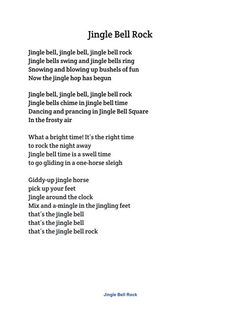PPT - Jingle Bell Rock Lyrics PowerPoint Presentation, free download ...