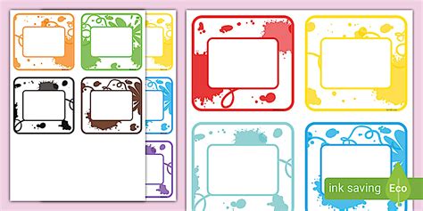 👉 Splat-Themed Square Peg Labels