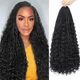 Buy 18 Inch 8 Packs Goddess Box Braids Crochet Hair for Black Women ...