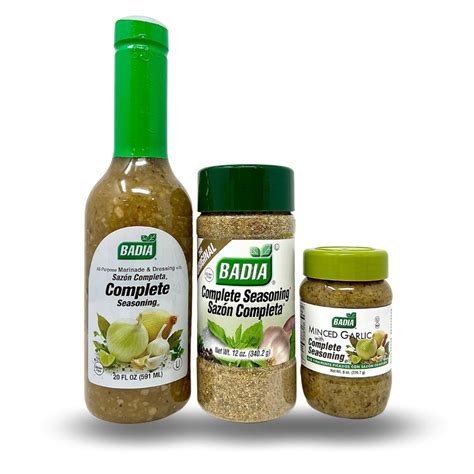 Badia Complete Seasoning® Bundle – Minced Garlic, Seasoning & Marinade ...