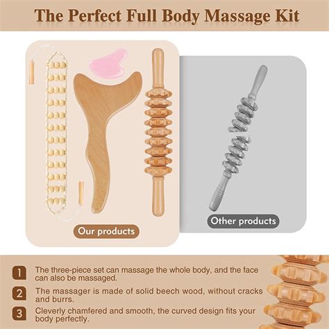 Buy DCIAER 4 in 1 Wood Therapy Massage Tools Lymphatic Drainage ...