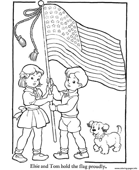 American Flags Coloring Pages Kids