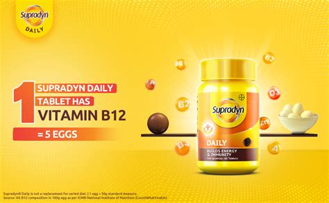 Supradyn Daily Multivitamin Tablets (60 tablets) for Men & Women with ...