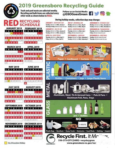 The official 2019 every-other-week recycling schedule, in case you didn ...