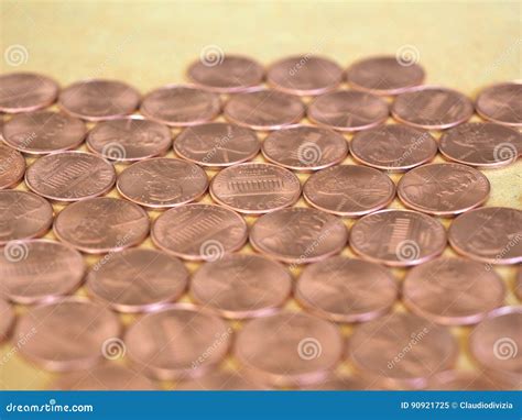 One Cent Dollar Coins, United States Stock Image - Image of cents ...