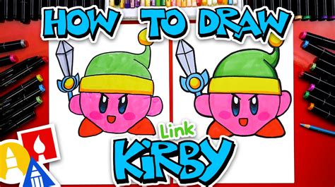 How To Draw Link Kirby - Art For Kids Hub