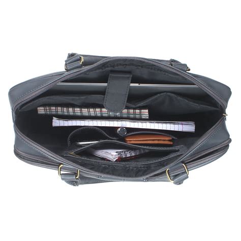Grey Multi Compartment Laptop Bag Mens