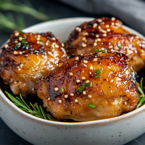 Crispy Honey Garlic Chicken Thighs