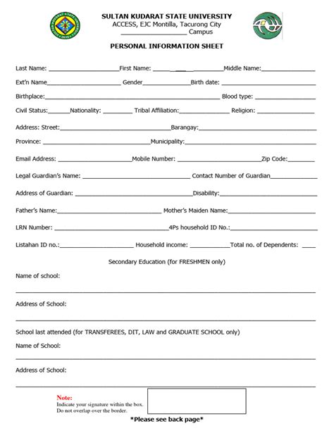 Image result for Individual Information Table