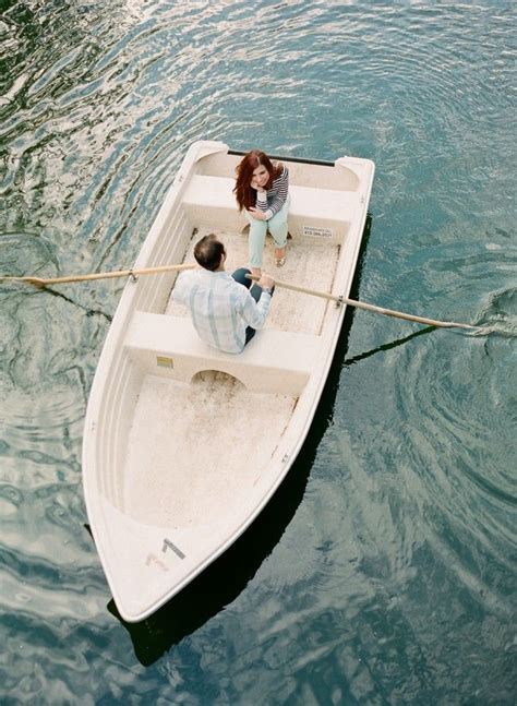 engagement photos on a boat