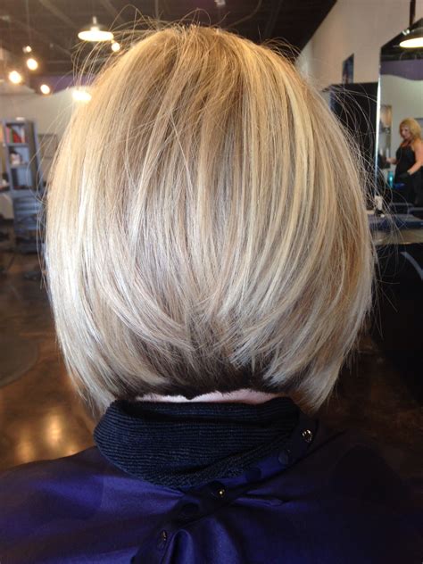 Blond inverted stacked bob | Blonde bob hairstyles, Hair cuts, Stacked ...