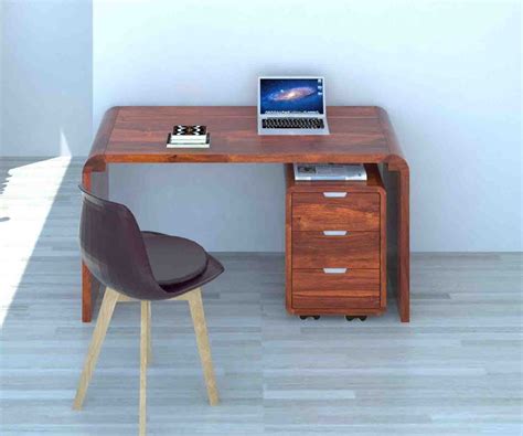 Reto Sheesham Wood Large Study Table In Honey Finish For Study Room Fu ...