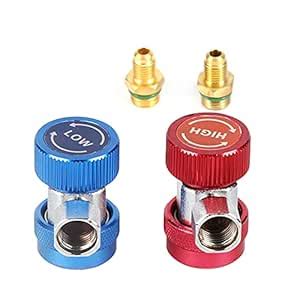 R 134a Gas Quick Connector, HVAC AC Valve Core Manifold with 1 X Blue ...