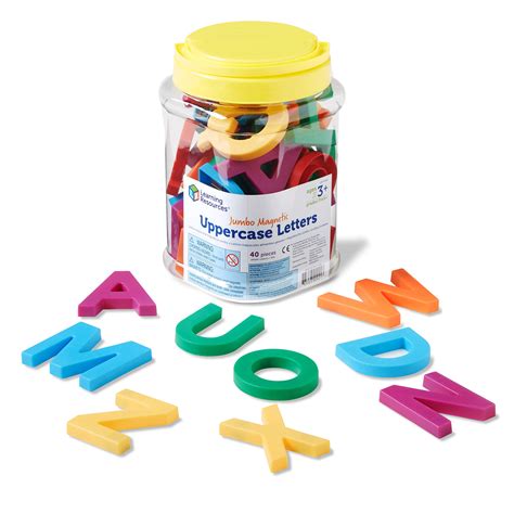 Learning Resources LER0450 Jumbo Magnetic Uppercase Letters, Magnetic Letters & Words - Amazon ...